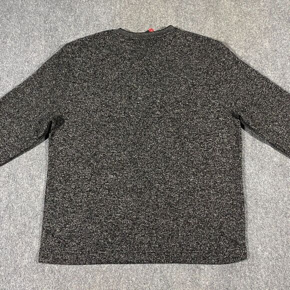 Van Heusen Flex Fleece Sweater Adult XL Classic Fit Heather Black Gray Static - Picture 14 of 15